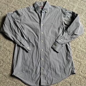 Vineyard Vines Shirt Men Med Blue Plaid Casual Button Up Long Sleeve Lightweight